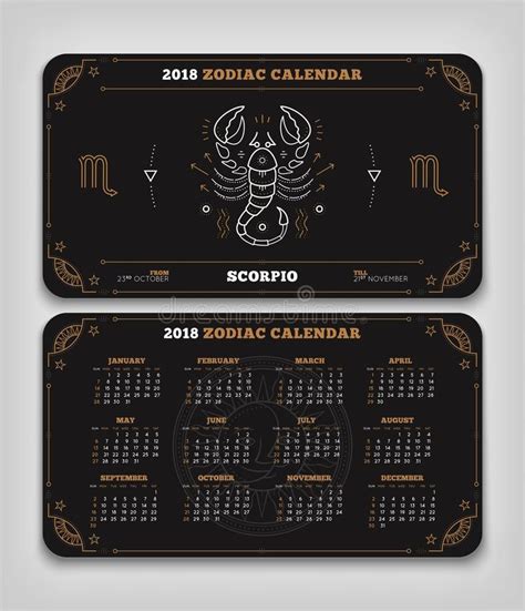 Scorpio Good Days Calendar